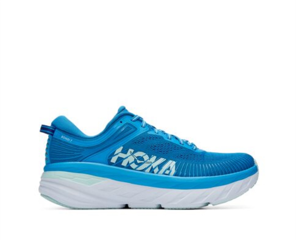 Bondi 7 Hoka Ibiza Bleu Verre Bleu