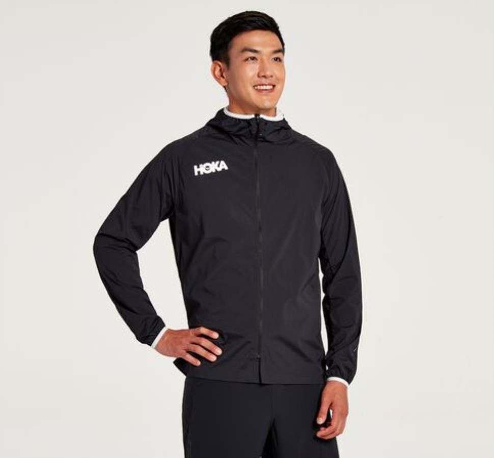 Coupe-vent Entièrement Zippé Hoka Noir