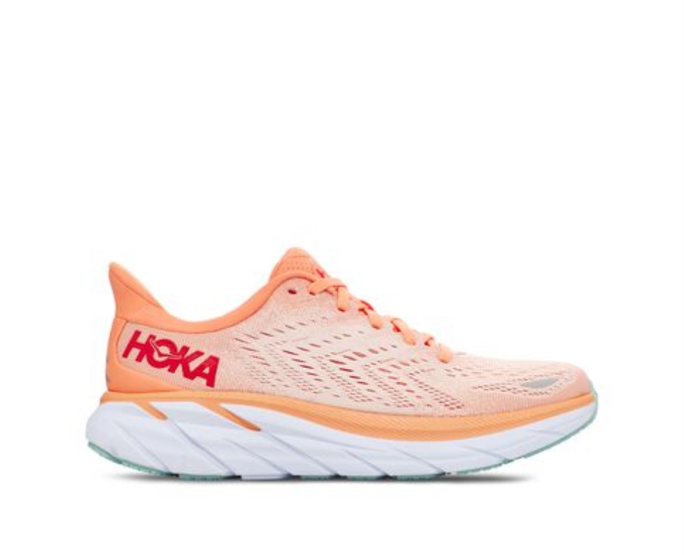 Hoka Clifton 8 Cantaloup Argent Pivoine